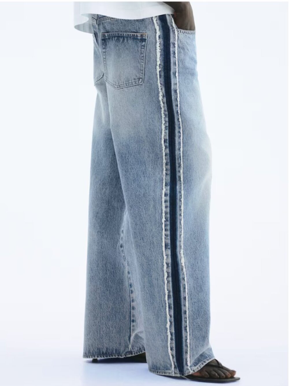 H&M EDITION JEANS WITH SIDE PANELS SIZE 4